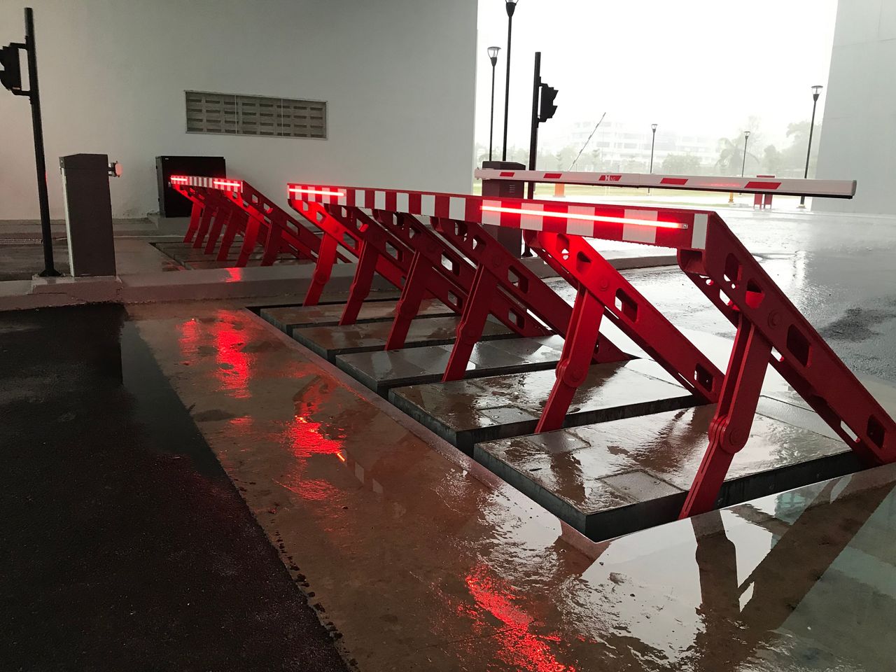 828 install in Hotel Parking Garage