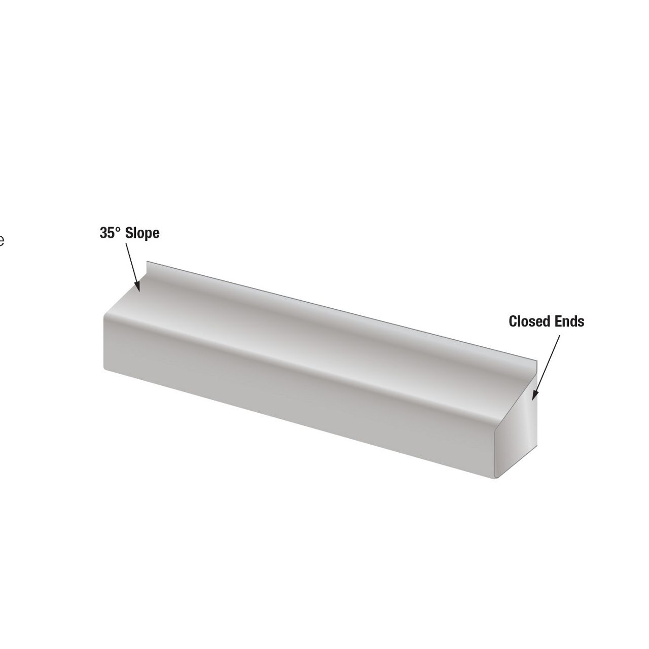 the special stainless steel cover has a 35 degree slope