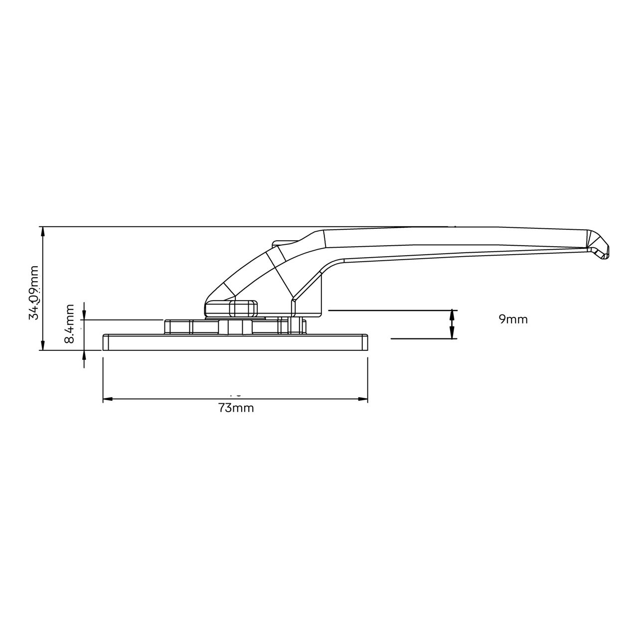 Image: 9mm Locking Dimensions