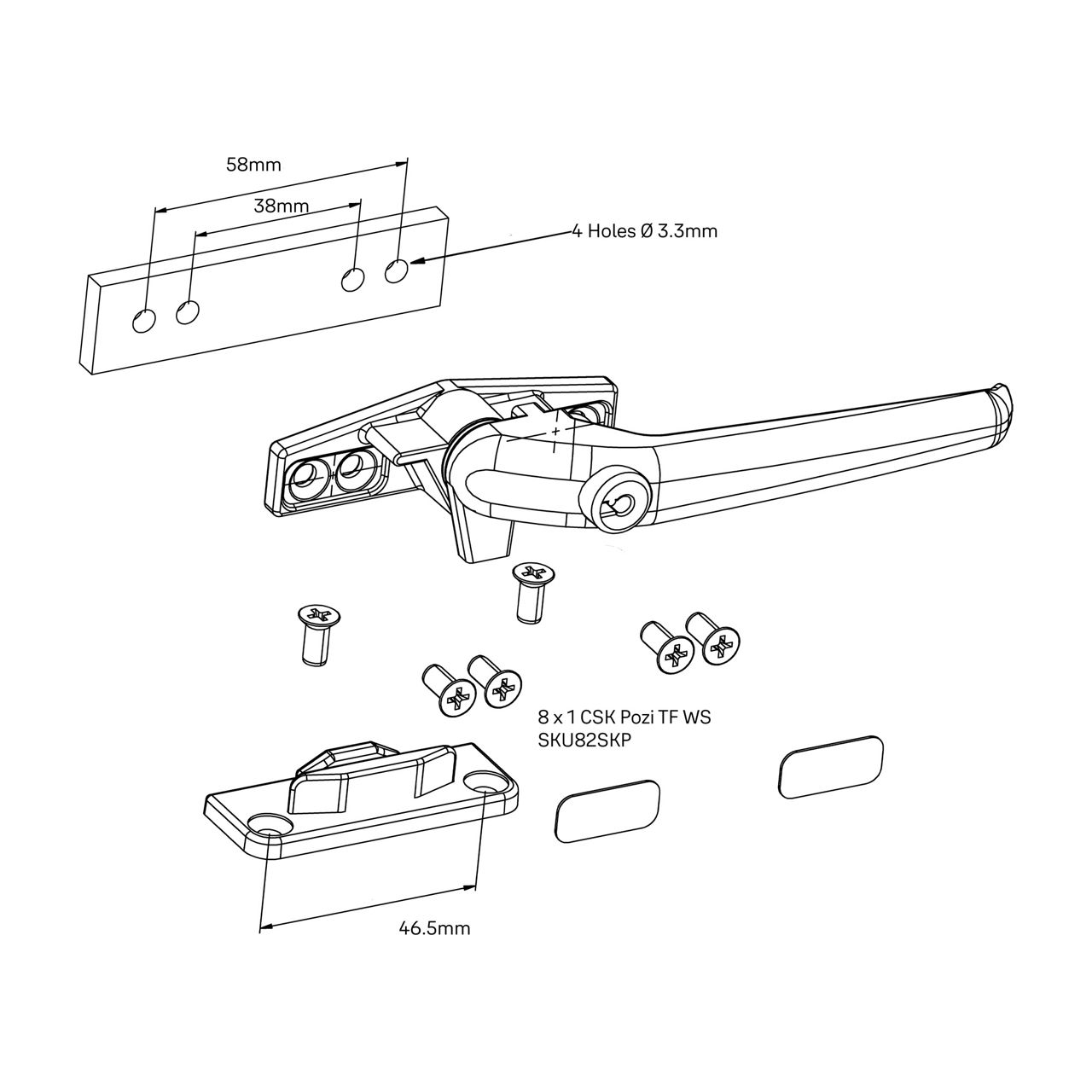Image: 17mm Locking Dimensions