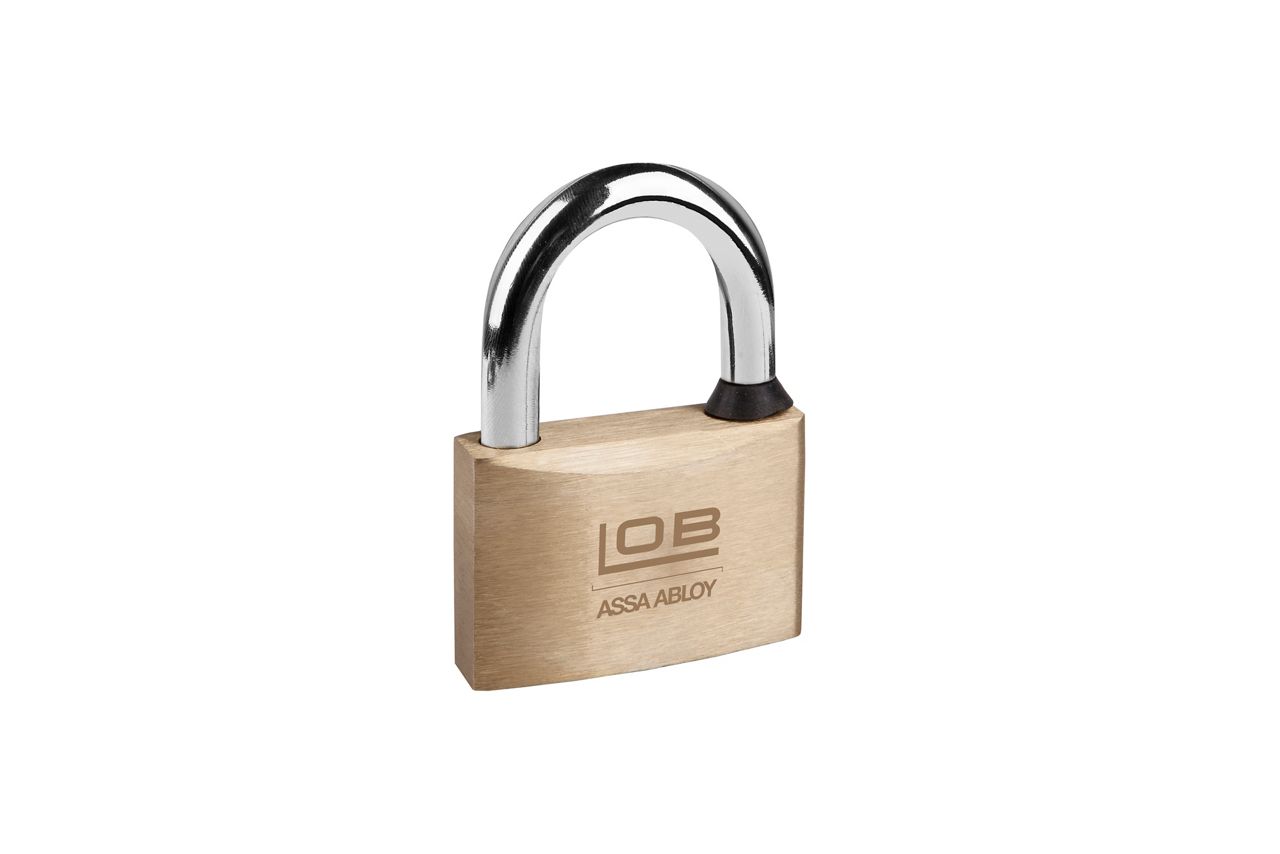 Kłódka mosiężna, zasuwkowa LOB KM