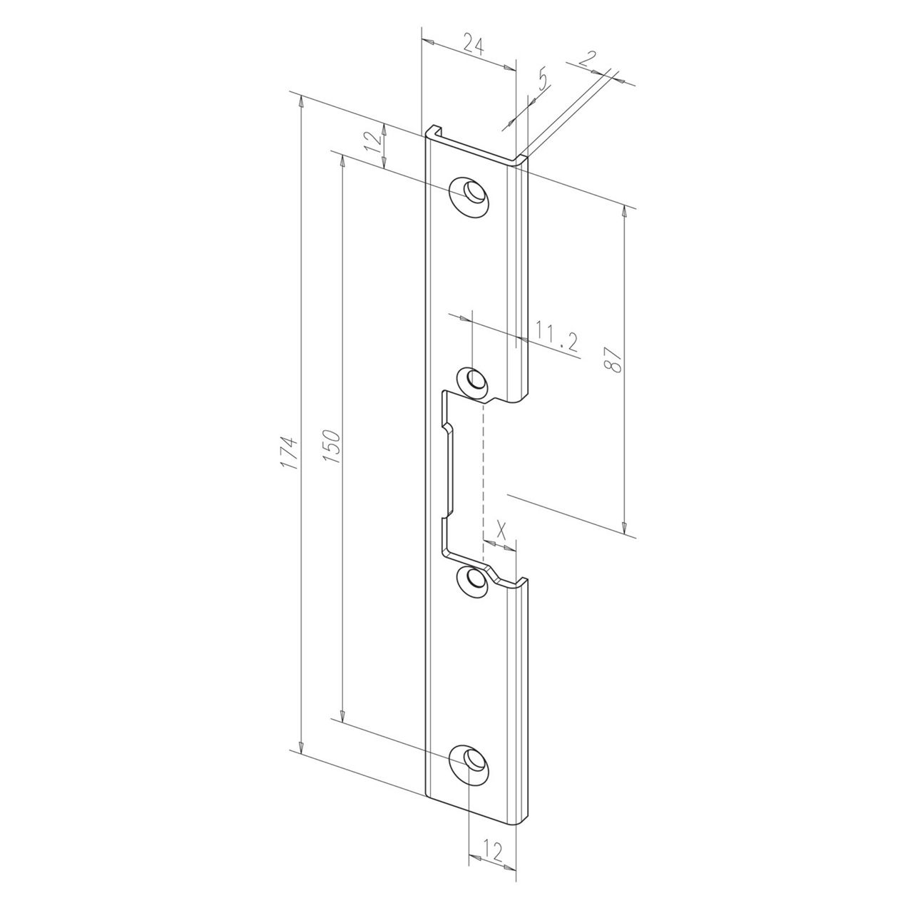 Image: Frontale 936 disegno con quote