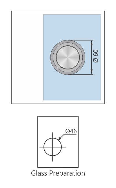 Image: Enox Glass Sliding Door Handle EAPS-005 – stainless steel for 10-12 mm glass