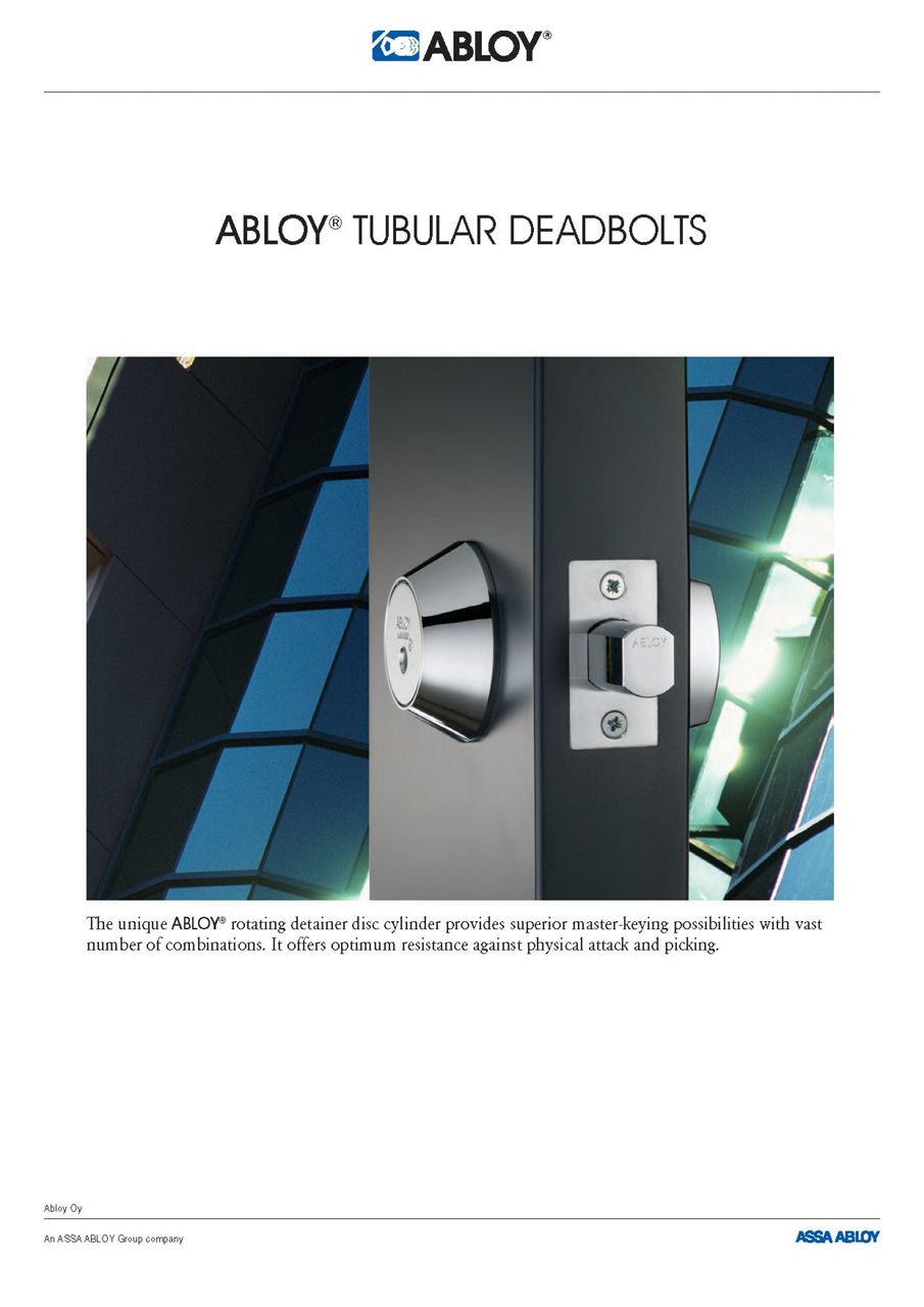 Tubular Deadbolts