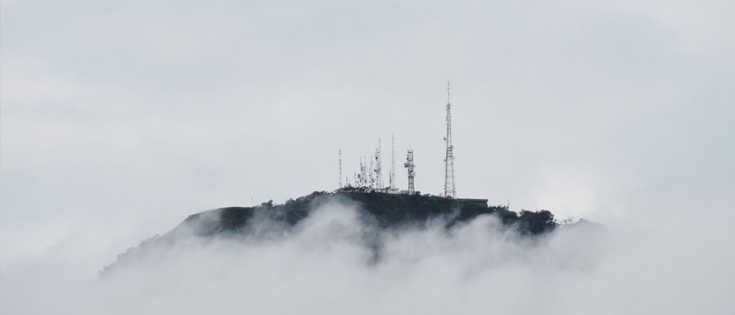 Telecom towers hilltop