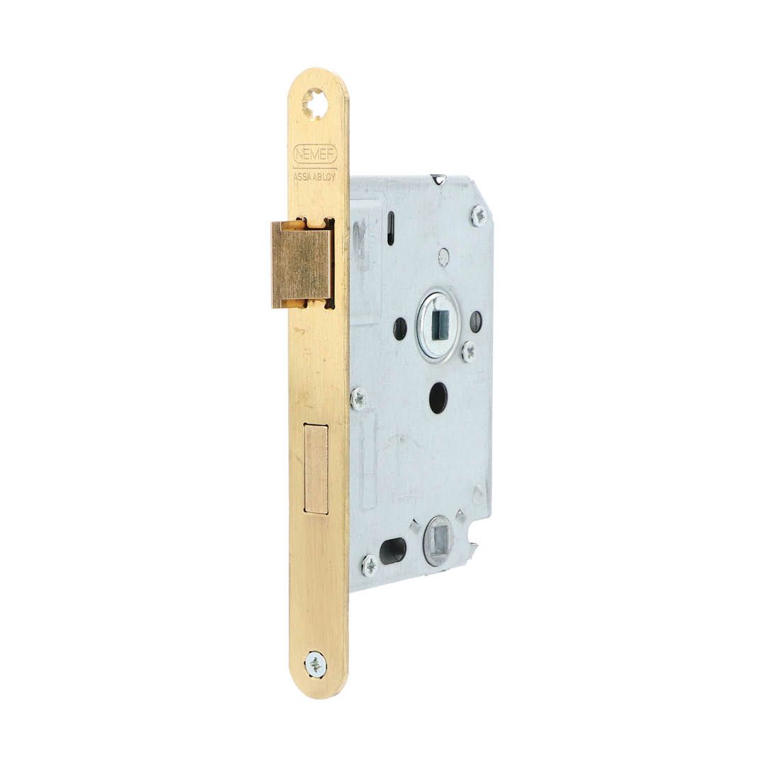 Image: Nemef badkamer/WC slot 1264/5 63mm met messing voorplaat