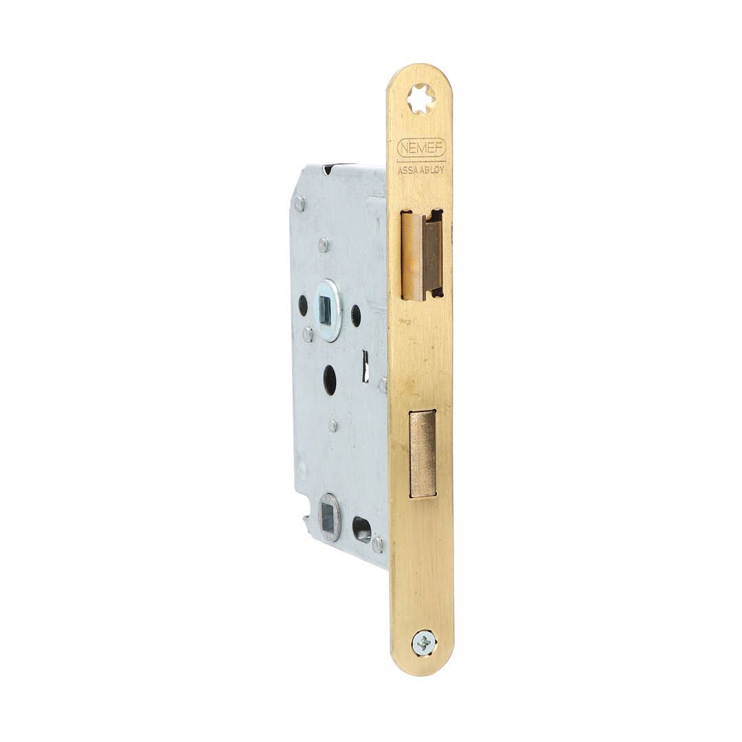 Image: Nemef badkamer/WC slot 1264/5 63mm met messing voorplaat