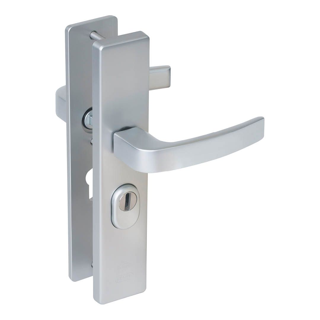 Image: Nemef Veiligheidsbeslag langschild kruk/kruk 3417-II 55mm anti-kerntrek