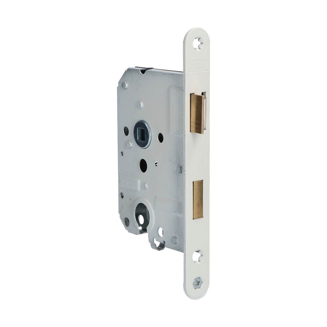 Image: Nemef cilinderslot 1269/4 met wit gelakte voorplaat