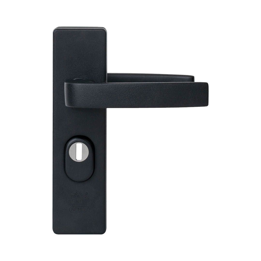 Nemef Veiligheidsbeslag kruk/kruk 3407-II 55mm anti-kerntrek - ZWART