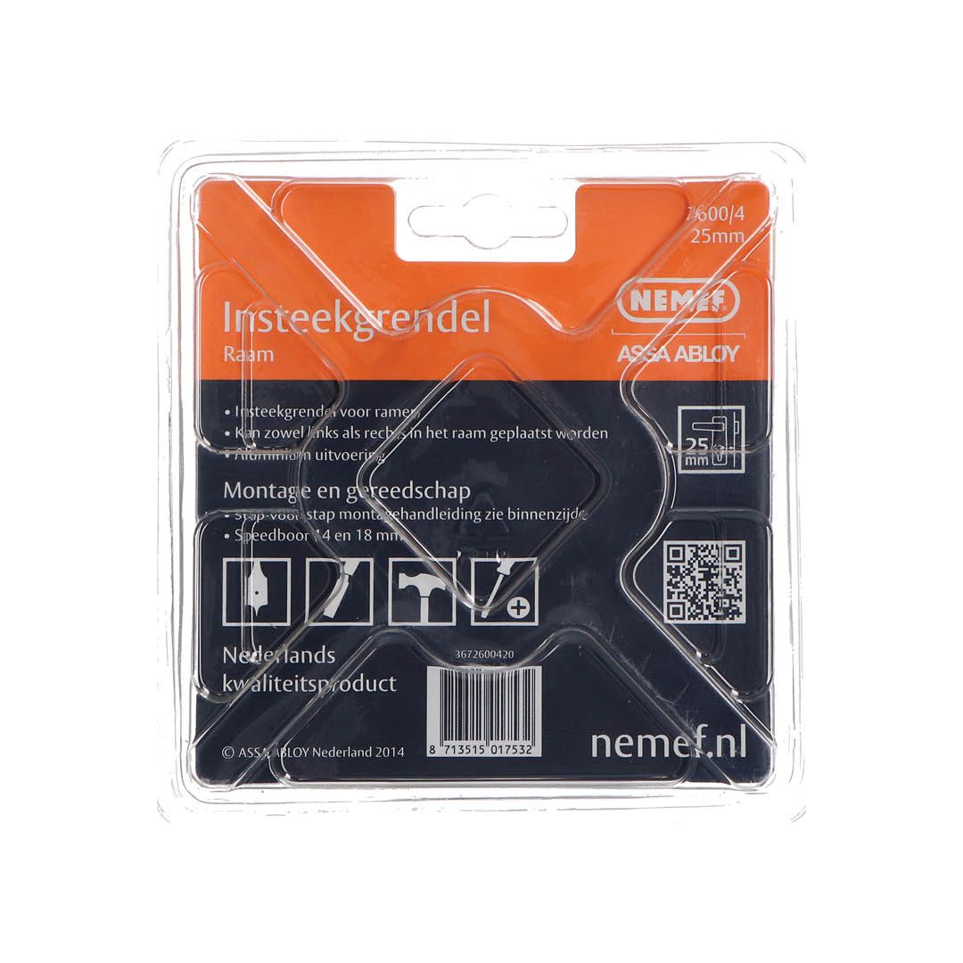 Nemef insteekgrendel 2600/4-25mm