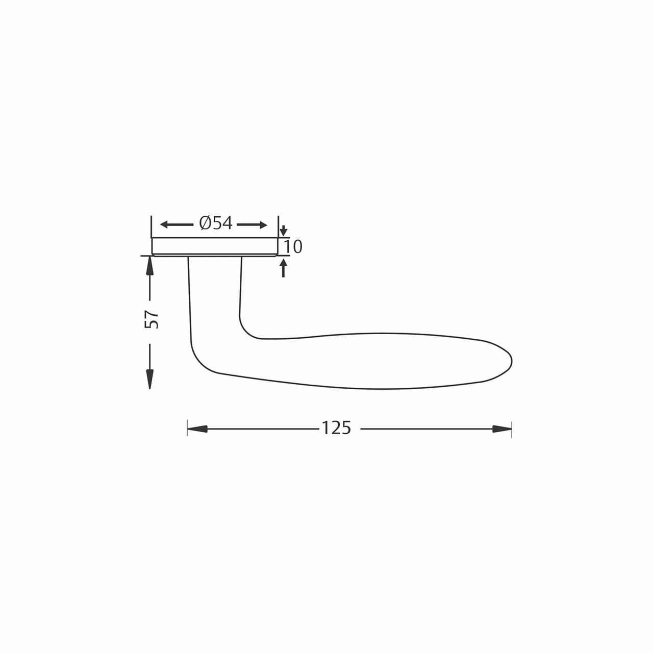 Image: Lever Handle ASL - 060 CutOut Detail