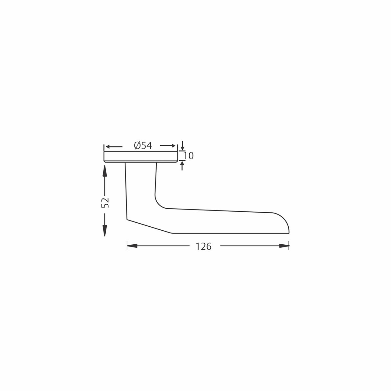 Lever Handle ASL - 090 CutOut Detail