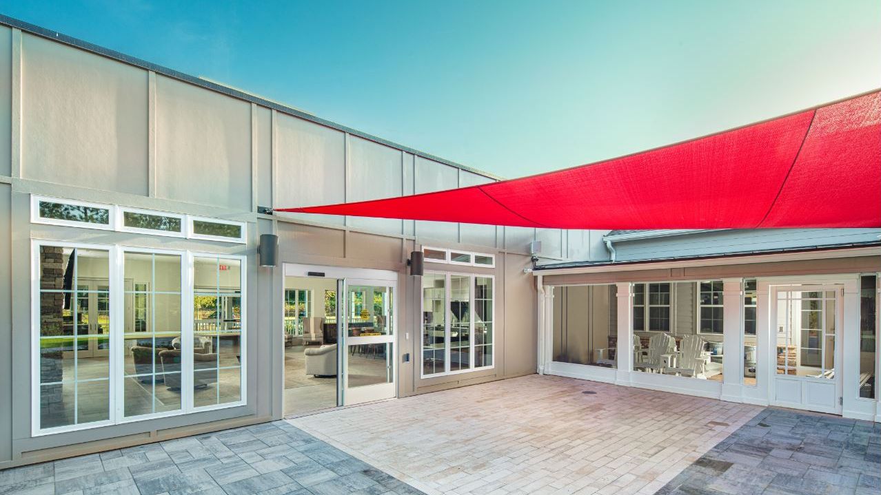 An automatic sliding door makes a building more accessible for people with disabilities