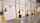 A line of loading dock doors inside of a warhouse
