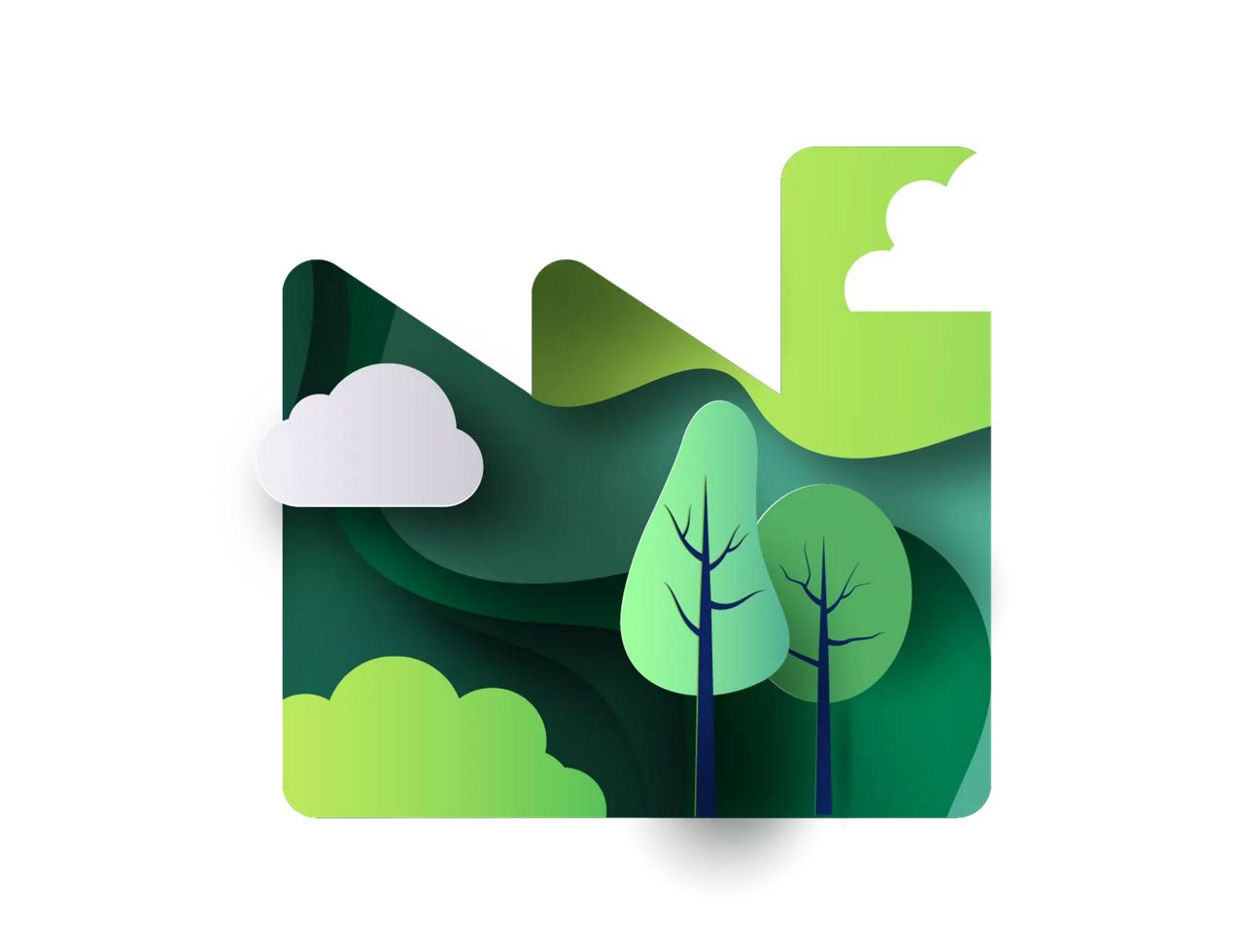 Illustration of a factory