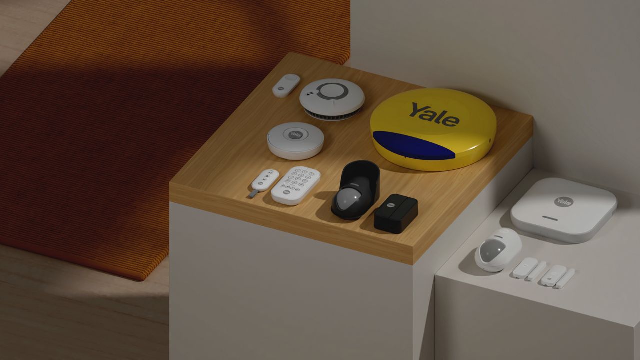 Yale Smart Alarm komponenter.