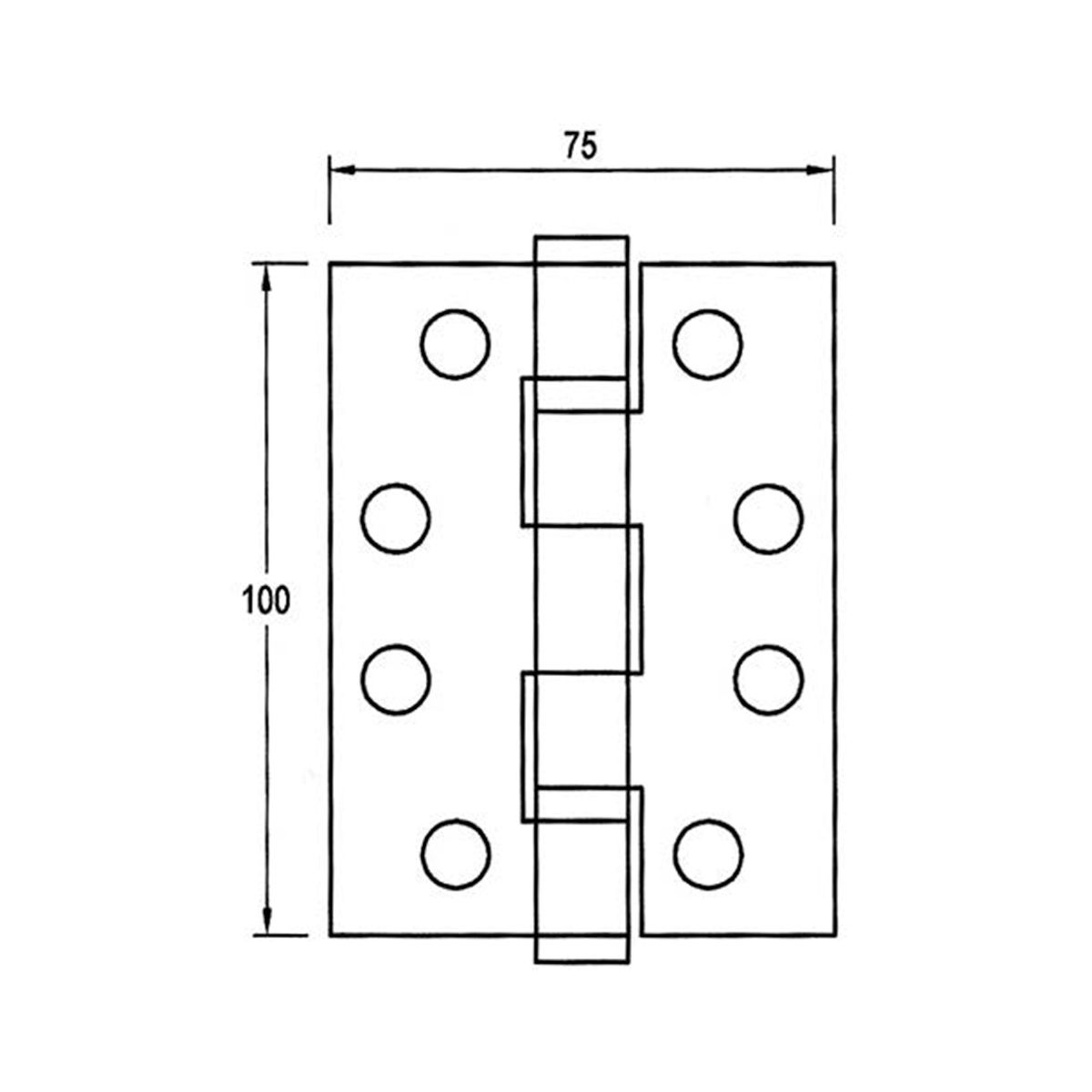 Image: Aluminium Butt Hinge