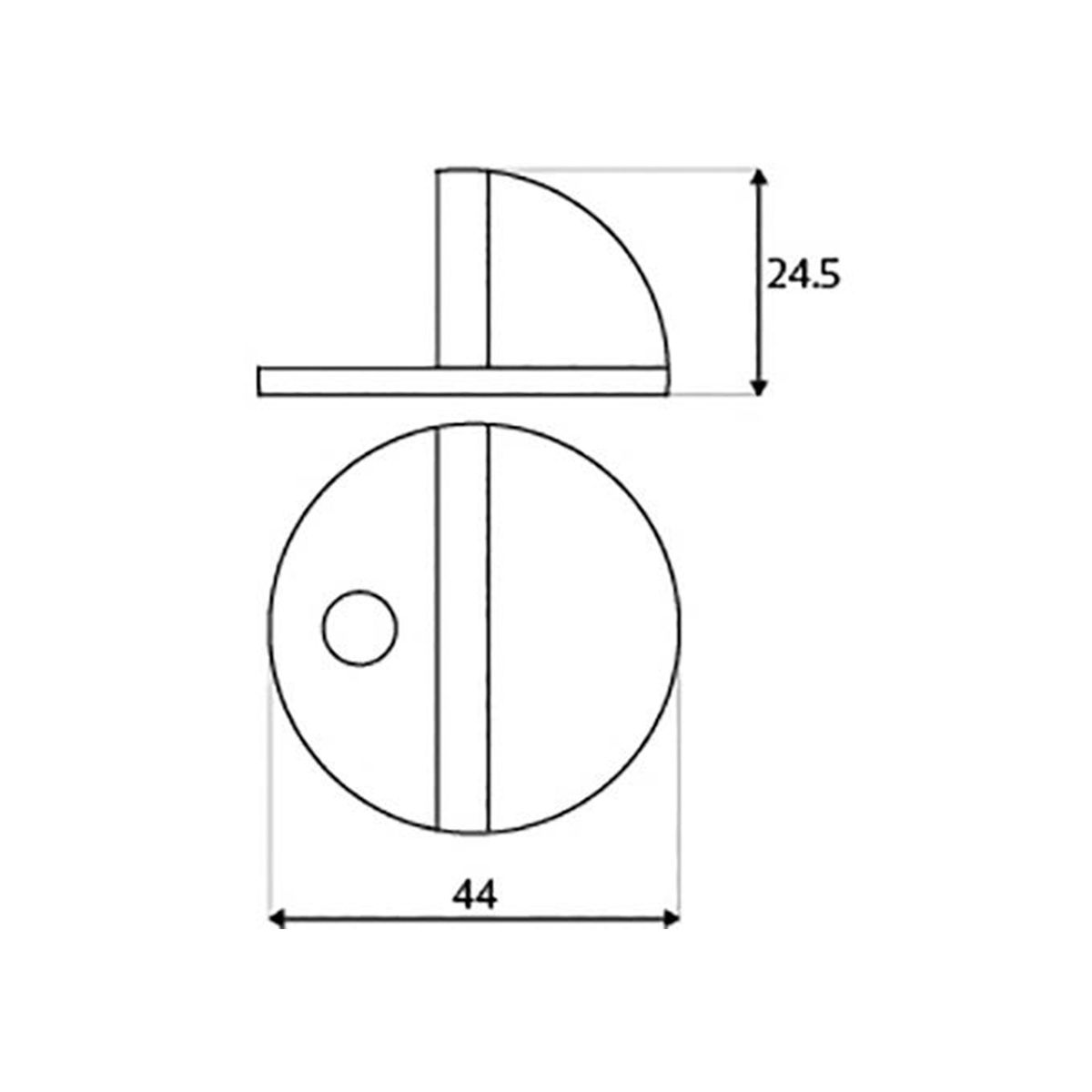Image: Aluminium Half Moon Door Stop