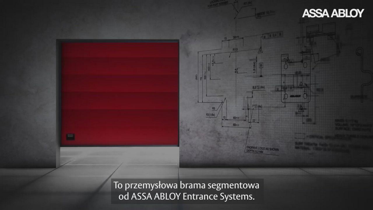 Video: Magazyn z czerwonymi bramami szybkobieżnymi