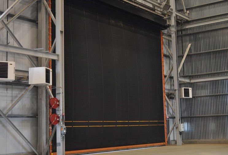 Image: Rubber door inside industrial facilty