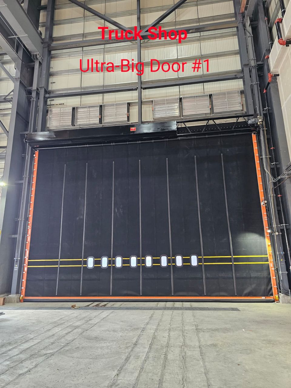 Image: Rubber door inside industrial facilty