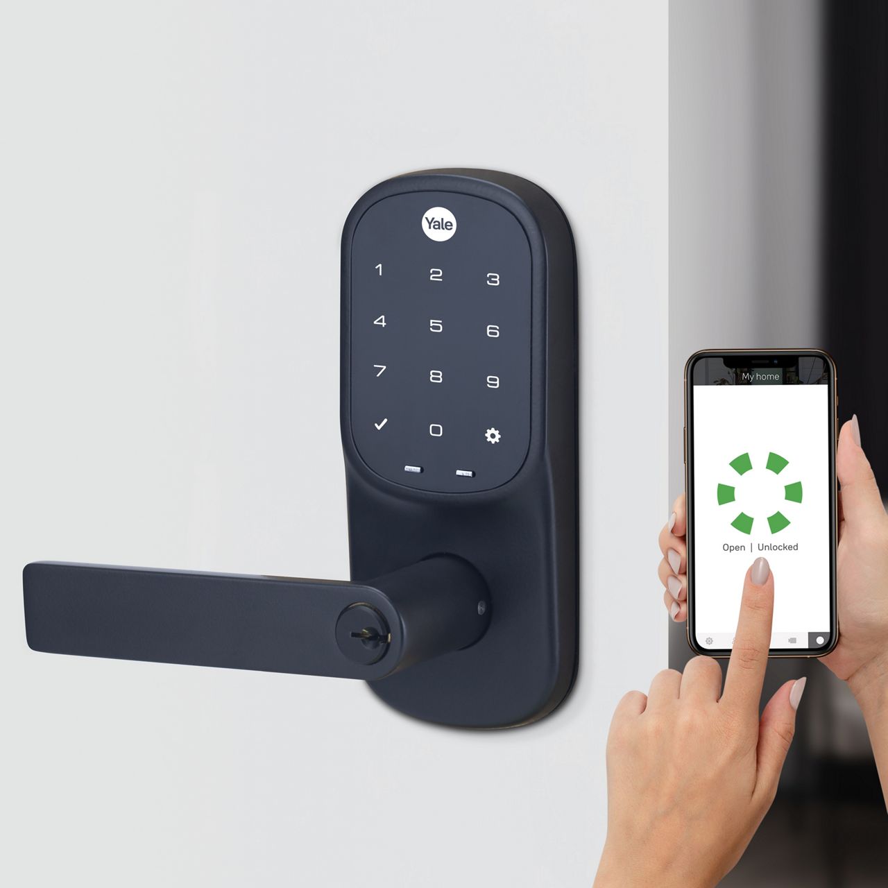 yale assure lock lever black insitu YRL226HKMBK