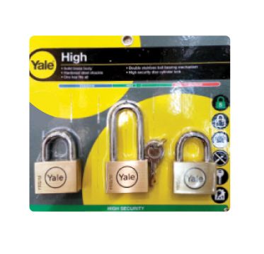 BD50-50LS P3C Solid Brass Outdoor (Disc System) กุญแจคล้องทองเหลืองแท้ระบบดิสก์ ใช้งานภายนอก BD50 ห่วงสั้น บรรจุ 2 ชิ้น BD50 ห่วงยาว บรรจุ 1 ชิ้น  รวม 3 ชิ้น / แพ็ค ระบบคีย์อะไลค์