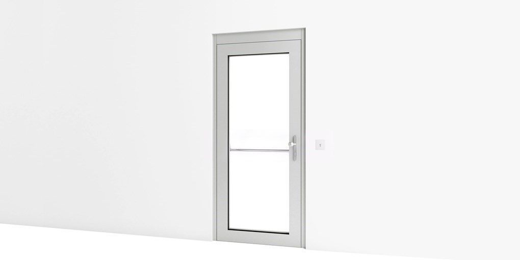 Porte d'entrée avec barre panique et contrôle de sortie - avant