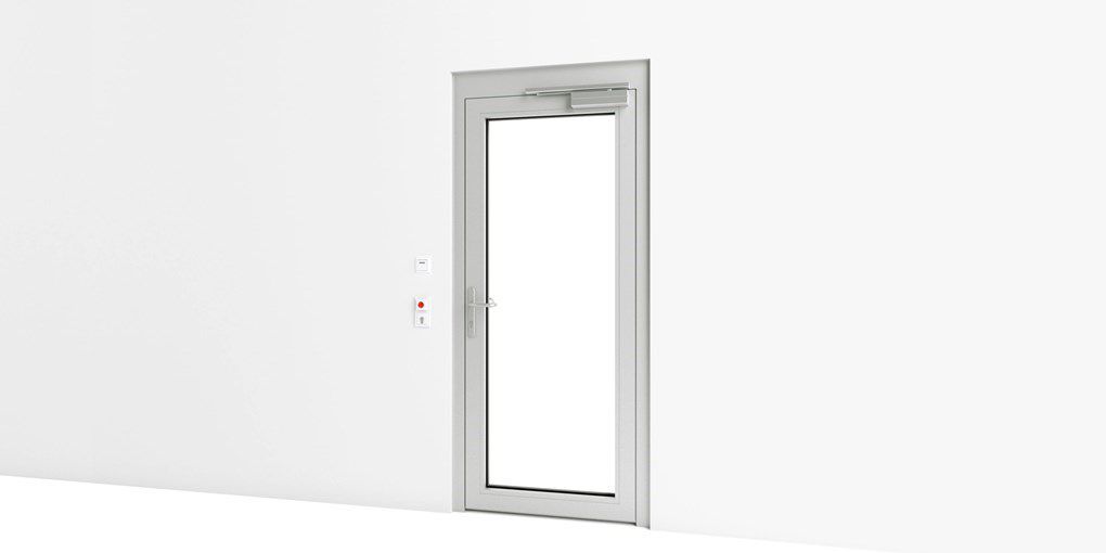 Image: Zelfsluitende buitendeur met gecontroleerde vluchtfunctie - achterkant