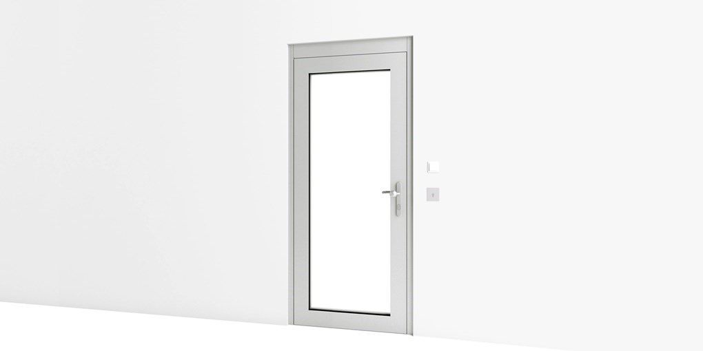 Image: Gecontroleerde zelfsluitende toegangsdeur met vluchtfunctie voor kinderopvang - achterkant