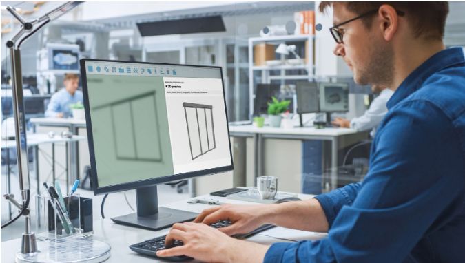 Man looking at Record BIM Objects
