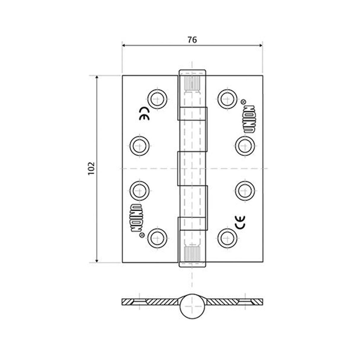 Image: Ball Bearing Butt Hinge