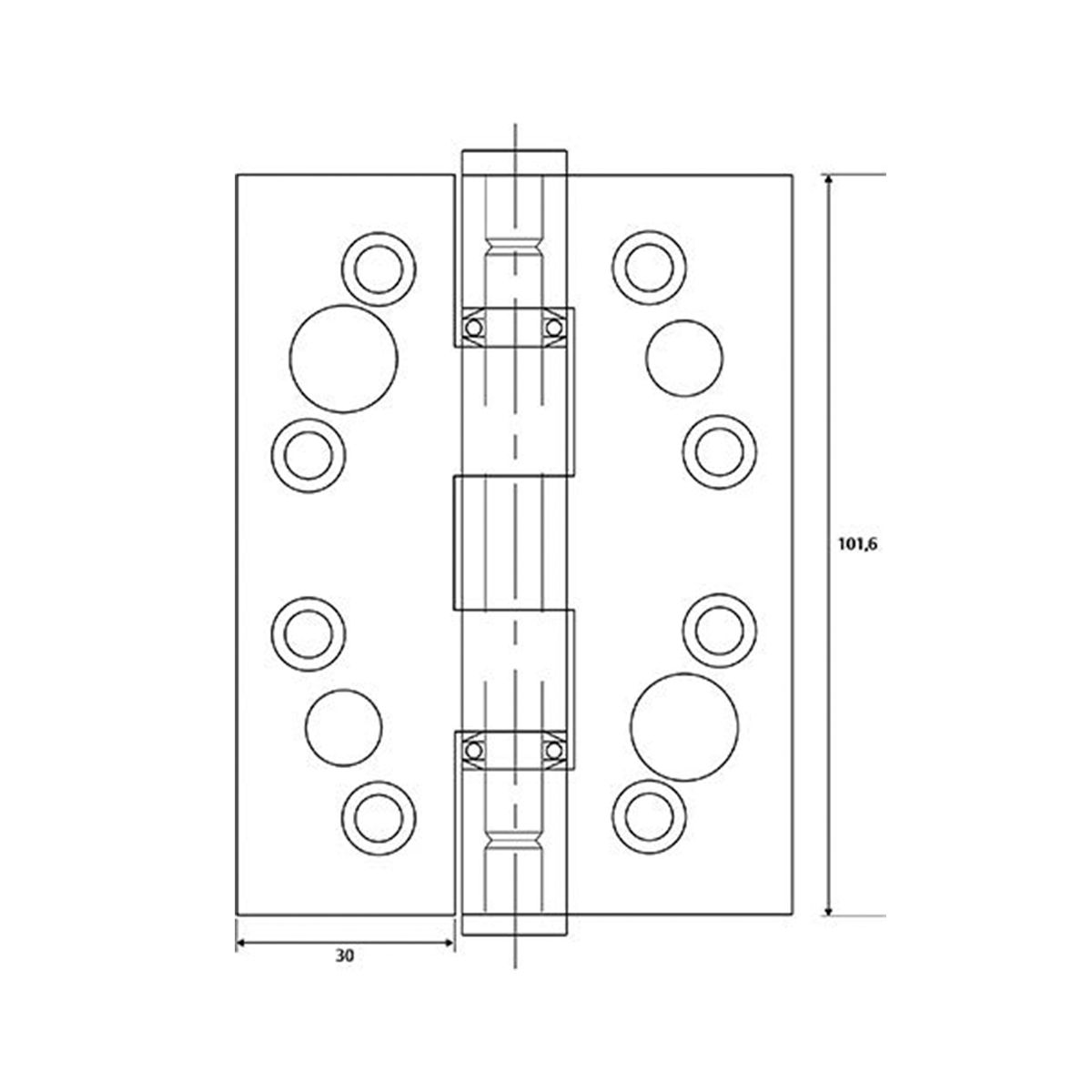 Image: Ball Bearing Security Butt Hinge