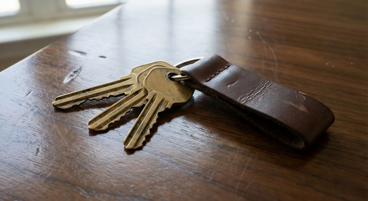 Keys on table