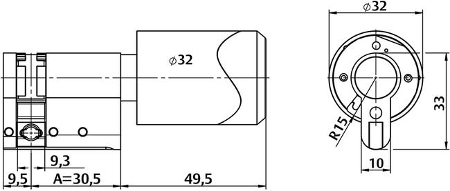 Image: C100 EURO Metallenkelcylinder ritning