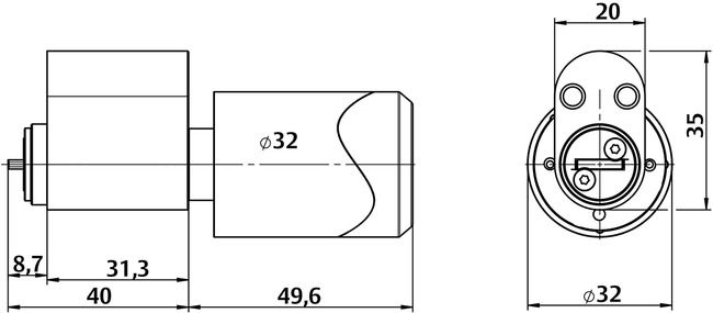 Image: C100 Skandinavisk cylinder Ritning