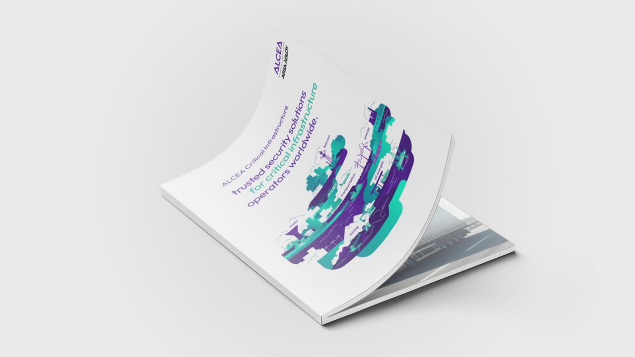 A mockup of the critical infrastructure brochure.