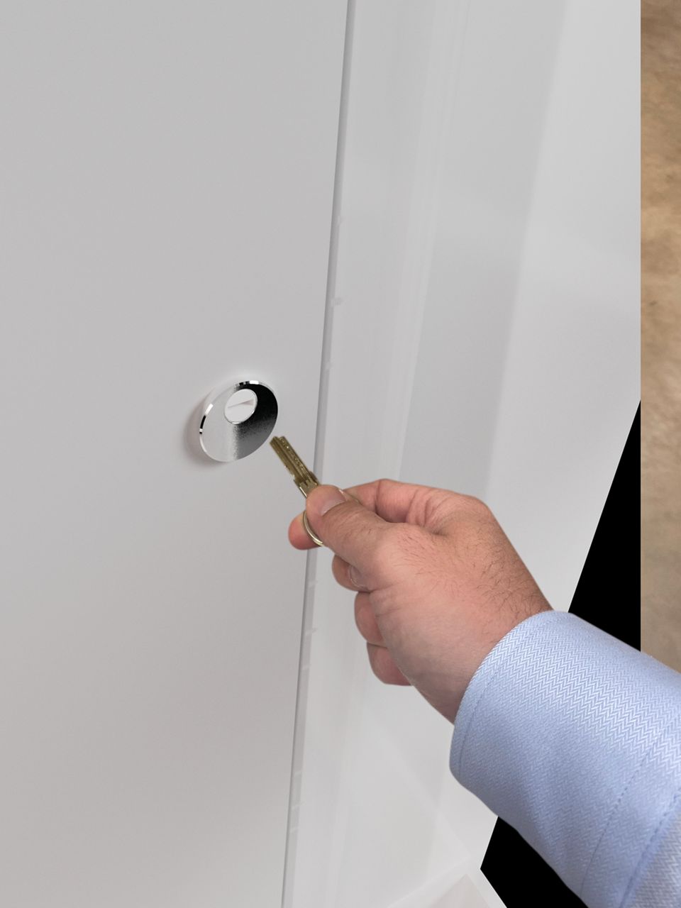 Image: Serrure multipoint connectée Kibolt Point Fort clé
