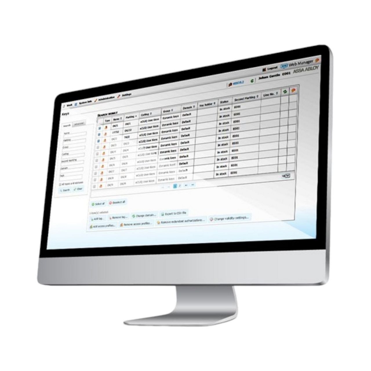 Image: CLIQ Web Manager