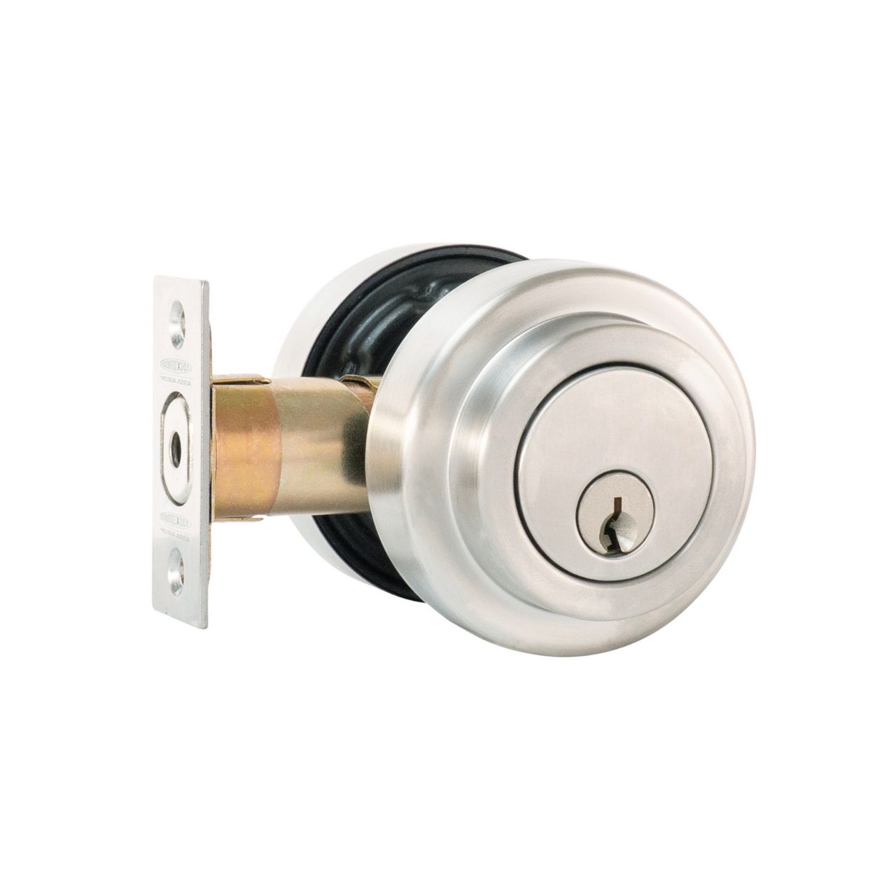 Image: Adoni Round Rose Deadbolt in Satin Stainless Steel