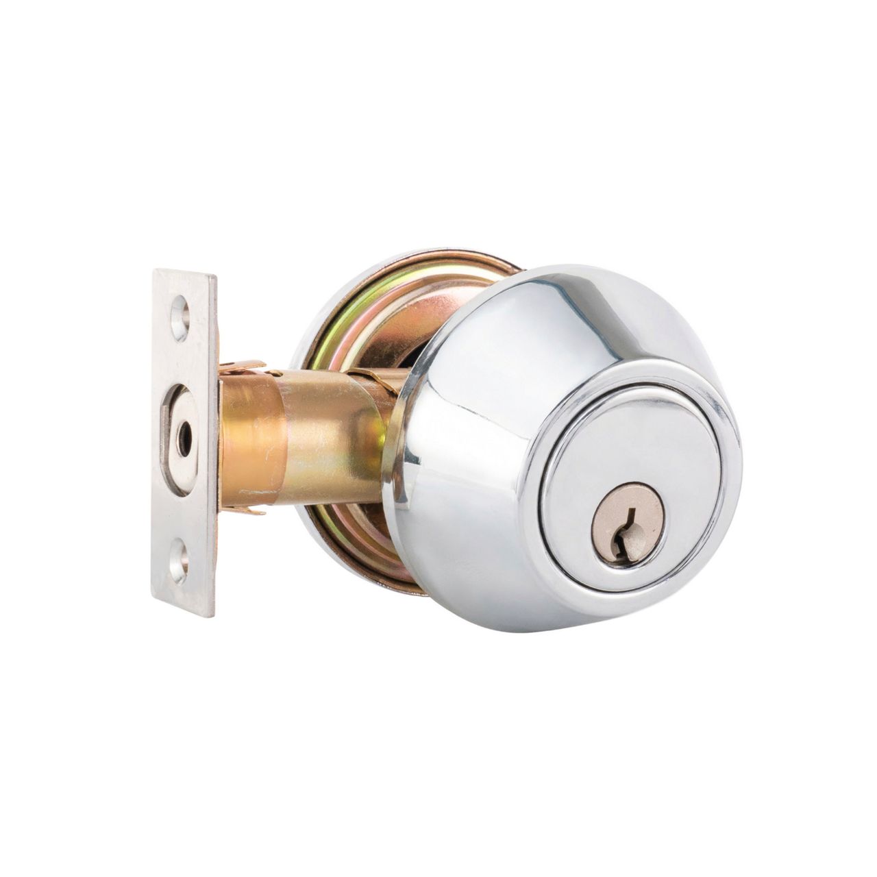 Image: Arlo Round Rose  Deadbolt in Chrome Plate