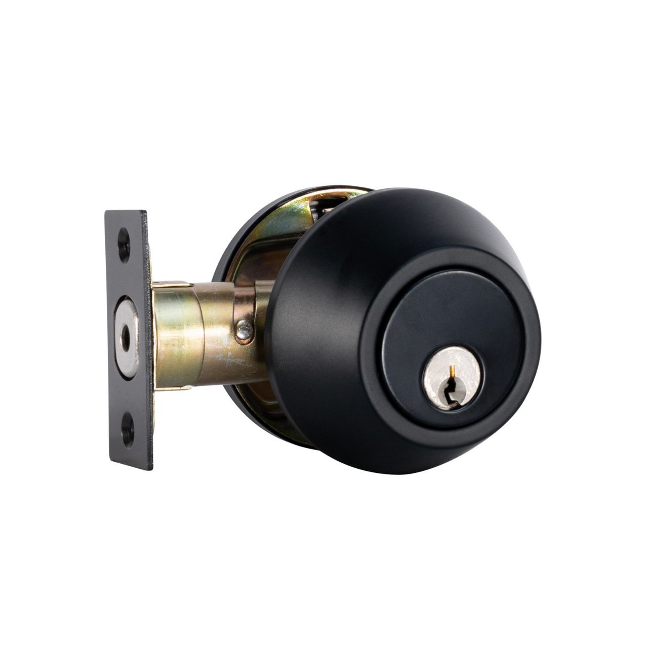 Image: Arlo Round Rose Deadbolt in Matt Black