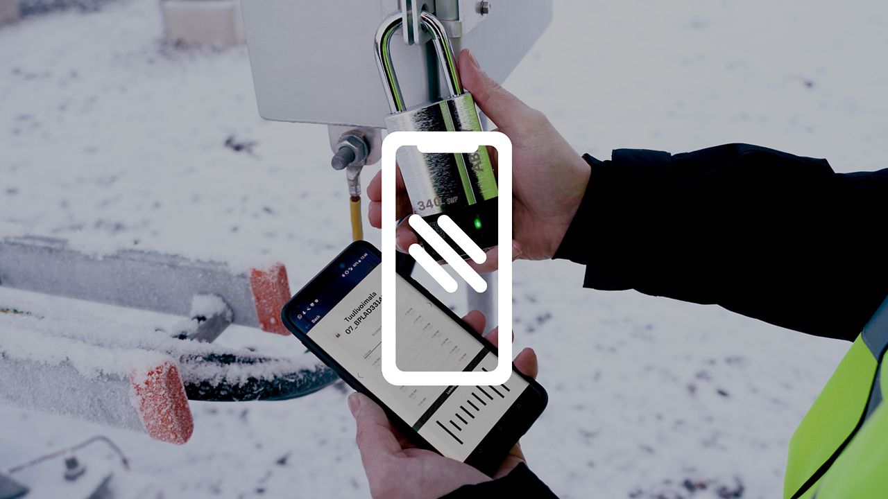CUMULUS-riippulukko avataan mobiilisovelluksella.