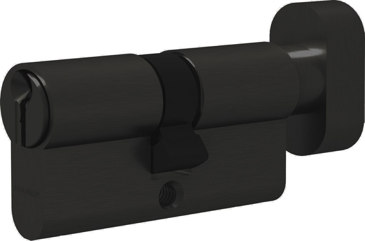Image: Mzansi CYS00 Thumbturn Double Euro Cylinder black