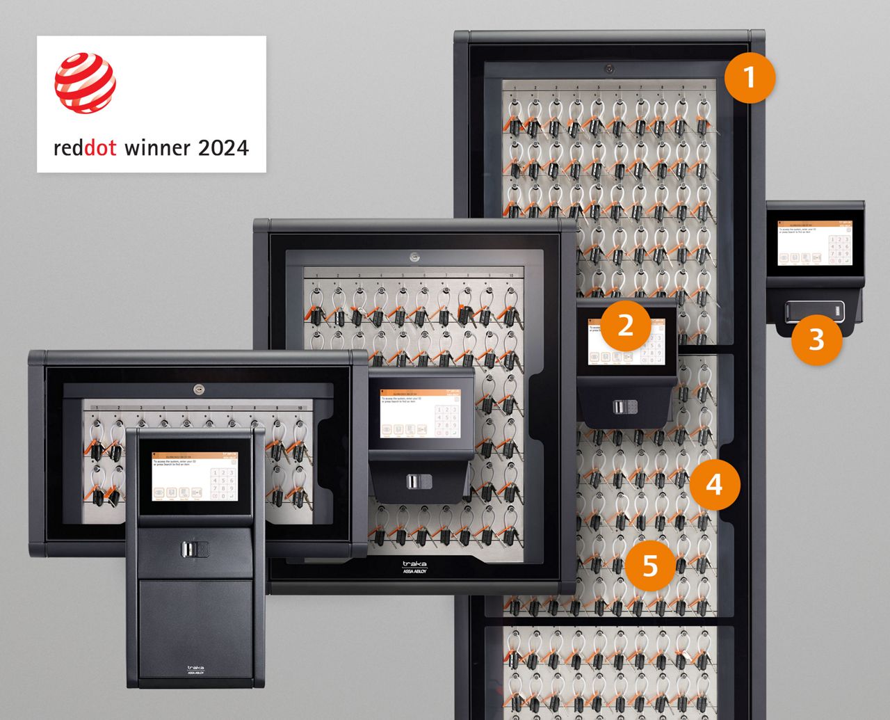 Traka Touch Pro key cabinets with callouts