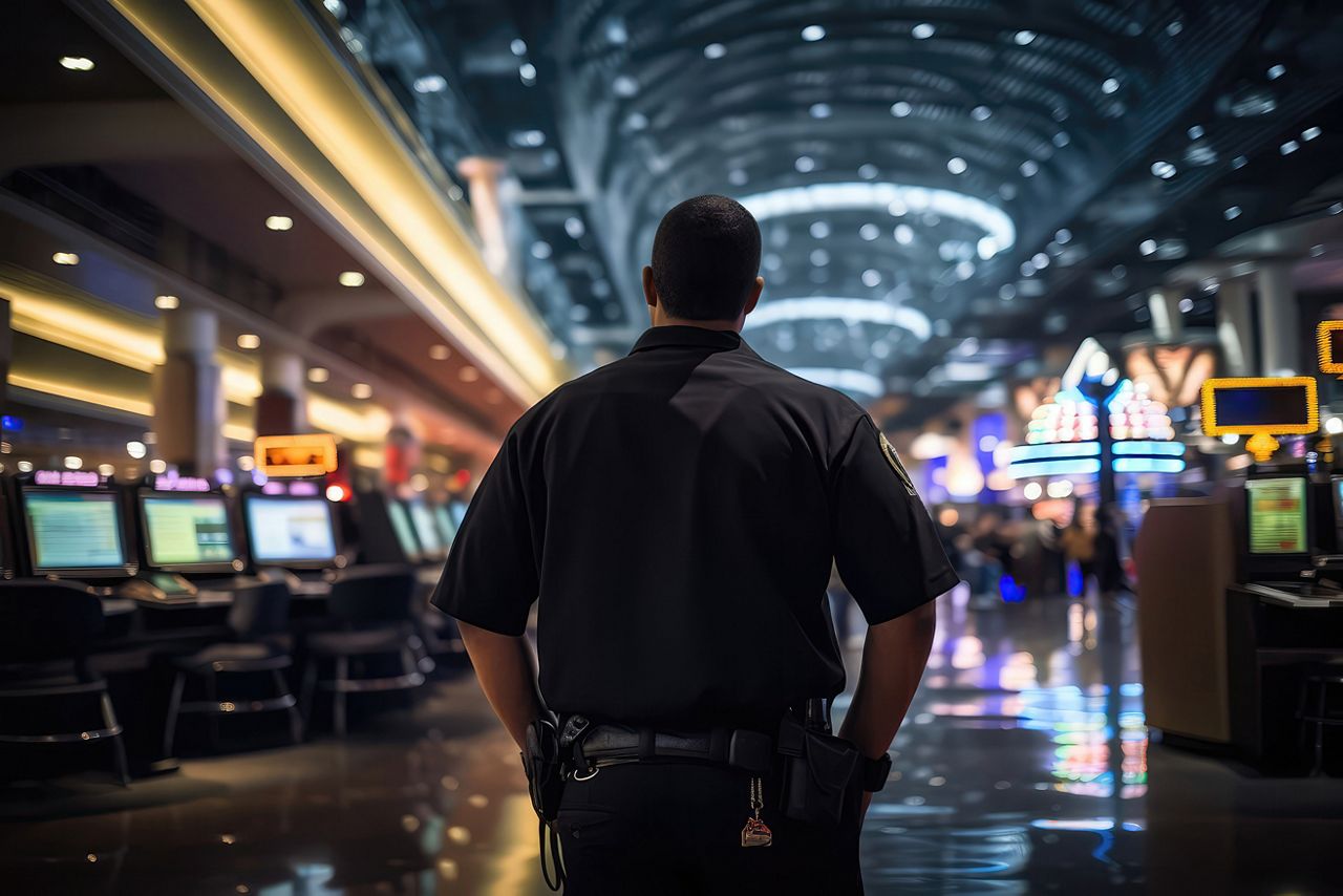 Security guard at a casino