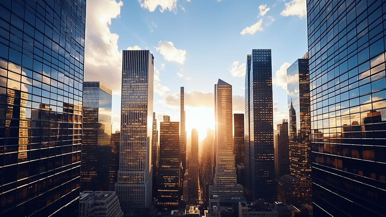 City Skyline at Sunrise