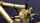 A gold robot arm