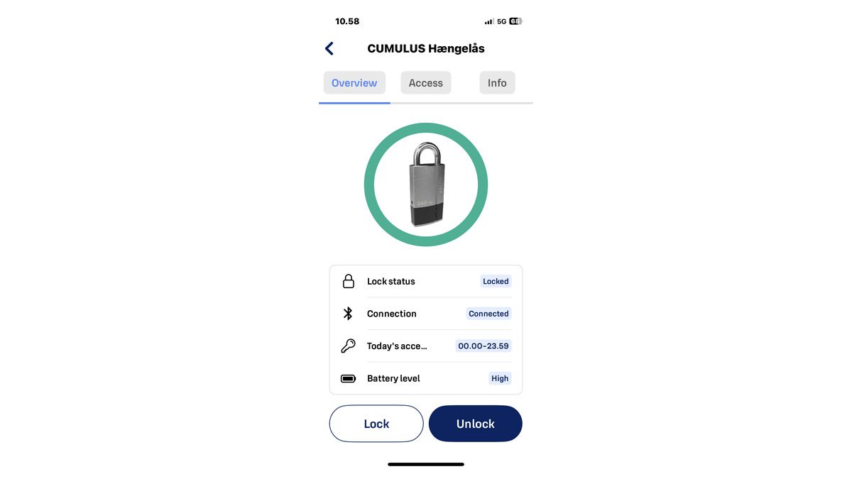 Screeenshot af CUMULUS app